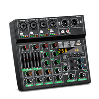 Console de mixage audio numérique GT6 Professional 6 canaux avec 256 effets DSP pour diffusion en direct