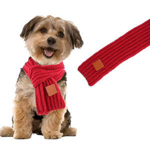 Wholesale Creative <strong>Pet</strong> Eco-Friendly Breathable Warm Knitted Polyester Solid <strong>Scarf</strong> for Cats Dogs Spring Summer Autumn Winter - Product Image 1