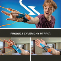 Lanceur de cordes lumineux à porter au poignet, jouet anti-stress portable à rétraction automatique