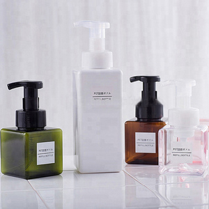 100Ml 250Ml 300Ml 450Ml 650Ml Trong Suốt Làm Sạch Pet Rỗng Nhựa Dầu Gội Đầu Phun Chai Với Bơm Bọt - Product Image 1