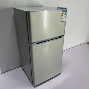Réfrigérateur domestique à double porte avec congélateur supérieur, 100-149L, en acier inoxydable, à froid direct, dégivrage manuel - Product Image 5