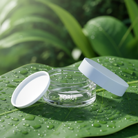 Borui vente en gros emballage de pot vide de capacité différente 30ml 80ml 100ml 120m pot en plastique pour animaux de compagnie de crème cosmétique avec couvercle pour animaux de compagnie