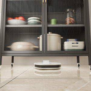 Armoire de rangement de cuisine en métal moderne à 3/4 étagères, en acier, pour l'affichage de livres, buffet pour salle à manger, chariot de cuisine - Product Image 4