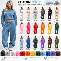 Ensemble de loungewear deux pièces décontracté avec logo personnalisé, t-shirt à manches longues patchwork vintage color block et pantalon pliable, détail nœud pour l'automne