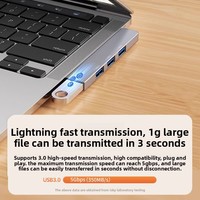 Sağ Tarafa Uyumlu USB Bölücü Dock, USB'den USB 3.0'a Dönüştürücü, Dizüstü Bilgisayar Genişletme Dock'u, Dörtü Bir Arada HUB ODM OEM