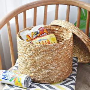 Boutique de cadeaux, paniers de rangement empilables en rotin écologique de style européen, paniers de Pâques à couvercle, <span class=keywords><strong>grande</strong></span> capacité, couvercle lumineux, pour enfants - Product Image 3