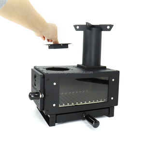 Estufa de leña portátil para acampar en el hogar al aire libre <span class=keywords><strong>con</strong></span> <span class=keywords><strong>horno</strong></span> para quemar leña y cocinar para <span class=keywords><strong>cocina</strong></span> en movimiento - Product Image 3