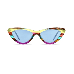 Lunettes de soleil œil de chat pour femmes, monture intégrale, verres miroir, protection UV 100%, style décontracté, adulte - Product Image 5