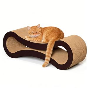 Tempat Tidur Sofa Penggaruk Kucing Ramah Lingkungan Berbentuk 8, Terbuat dari Karton Bergelombang yang Tahan Lama dan Berdensitas Tinggi - Product Image 2