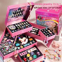 Kit de fabrication de bijoux pour filles, bracelet à perles DIY, 9 en 1, 3800 pièces, collier de princesse, boîte cadeau, certifié EN71 CPC, cadeau d'anniversaire