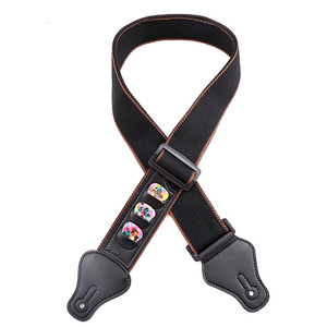 Sangle de guitare électrique réglable en cuir et coton avec fente pour plectre, accessoires musicaux, <span class=keywords><strong>GS105</strong></span>, 1 pièce, livraison gratuite - Product Image 4