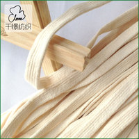 Cordon plat en coton enduit de haute qualité, fourni directement par l'usine CF002, pour cordons de vêtements - 100% coton, écologique