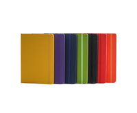 Cahier de revue à couverture rigide en lin imprimé personnalisé Logo personnalisé Taille A5 Fil de couverture en PP Couture et couture en selle