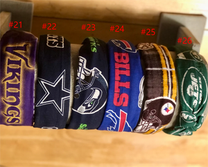 Magnifique bandeau à nœuds noués Clip Sport Team femmes bandeau Football Team logo imprimé motif bandeau fille cheveux accessoires - Product Image 5