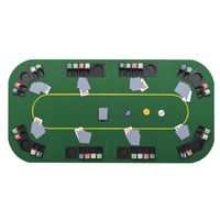 Tapis en caoutchouc pliant avec logo Couverture de table de poker Tapis de jeu de poker Texas avec porte-jetons