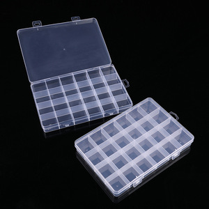 XULIN Fixed 24 Grid Boxes Customized Multi Grid Compartment Box With Cover Jewelry Compartment Plastic Storage Box