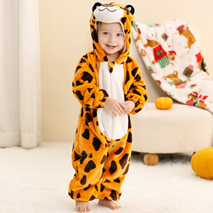 Mameluco de poliéster Michley 2025 Direct <span class=keywords><strong>Factory</strong></span>, diseño de Otoño de manga larga con cremallera y patrones de animales de leopardo para bebé - Product Image 2