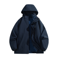 Veste de sport unisexe LAYENNE, longue, à capuche, zippée, coupe-vent, 100% polyester, épaisse, étiquette personnalisée