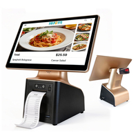 Terminal Punto de Venta con Pantalla Táctil Android de 15.6 Pulgadas, Sistema POS con Impresora para Restaurante, Venta al Por Mayor