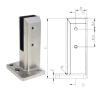 Spigot d'angle à 90 degrés en acier inoxydable réglable pour garde-corps en verre sans cadre, idéal pour clôture de piscine, escalier extérieur et villa