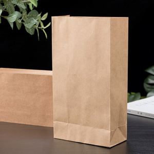 Food Grade Kraft Paper <b>Bags</b> with Flat Bottom, Water & Oil Proof, Take Away Food Pack Packaging, Sugars - Product Image 2