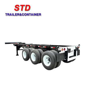 2 Trục 20 Feet Đến 40 Feet Lây Lan Vận Chuyển Container Chassis Trailer - Product Image 2