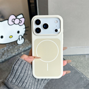 Coque antichoc en silicone liquide au toucher confortable pour iPhone 18 17 16 15 14 Pro Max, compatible avec la recharge sans fil, fine, avec cercle magnétique - Product Image 6