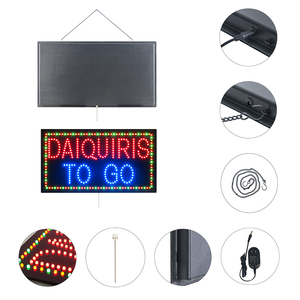 Led Open DAIQUIRIS TO <span class=keywords><strong>GO</strong></span> Sign Señales intermitentes interiores para BEER WINE <span class=keywords><strong>BAR</strong></span> 17*31 pulgadas Pantalla <span class=keywords><strong>de</strong></span> alto brillo - Product Image 3