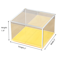 Organisateur d'accessoires de bureau de bureau en acrylique Transparent avec couvercle boîte de présentation de stockage carrée pour boîte de présentation de cadeau de bijoux de mariage