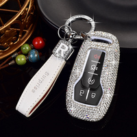 Housse de clé de voiture intelligente pour 2014-2020 Ford Escape Mustang Rapter Edge f Series Falcon Ranger Shiny avec fermeture suspendue