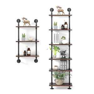 Home Decor Storage Rustic Urban 3/4 Inches 1 inch Steel Pipe Wall Mounted Shelf brackets