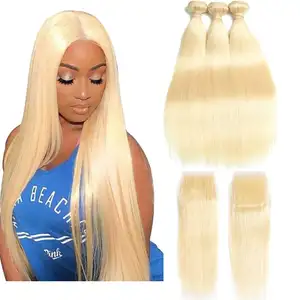 Unprocessed Russian Blonde 613 Hair Extensions Vendors Virgin Brazilian Vietnam Cuticle Aligned Raw Virgin Hair