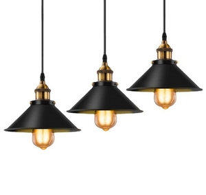 Nordic Retro Modern Pendant Light E27 Black Metal Shade Warm <strong>White</strong> <strong>Hanging</strong> for Dining Room Home Bar Chandeliers Pendant Lights - Product Image 1