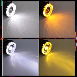 Luz Antiniebla LED de 3.5 Pulgadas, Luz de Conducción con Anillo <span class=keywords><strong>Halo</strong></span> Blanco Ámbar, Lente de Aluminio, DRL para ATV, UTV, Jeep, 4WD, 4x4, Todoterreno, Tractor - Product Image 5