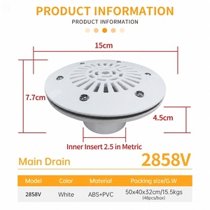 Couverture de vidange principale antidérapante en ABS durable de haute qualité pour piscines en béton et en vinyle – Accessoire essentiel pour <span class=keywords><strong>piscine</strong></span> - Product Image 5