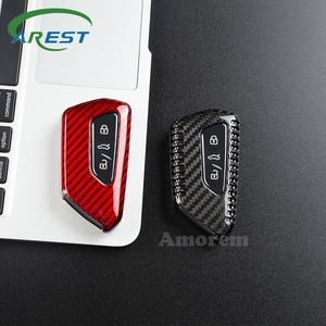 Funda de fibra de carbono para llave de coche, carcasa para Seat Leon <span class=keywords><strong>Cupra</strong></span> MK4 <span class=keywords><strong>2020</strong></span> 2021 / <span class=keywords><strong>Cupra</strong></span> formor/Skoda Octavia A8 <span class=keywords><strong>2020</strong></span> 2021 - Product Image 2