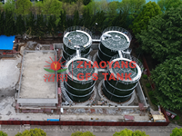 Réservoir d'eau en acier boulonné GFS pour le traitement des eaux usées, le biogaz et la protection incendie
