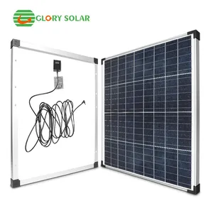 75 W 100W 150W Bộ bảng điều khiển năng lượng mặt trời 75 Watt 18 Volt khung nhôm bảng điều khiển năng lượng mặt trời bảng điều khiển năng lượng mặt trời 760*660*25mm