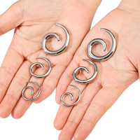 YW Hiphop escargots forme oreille poids bouchons en acier inoxydable Tunnel oreille jauges lourd extenseur civière Piercing bijoux