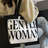 Sac de shopping en toile personnalisé avec logo imprimé, réutilisable, recyclé, tendance, pour femmes, sacs de shopping fourre-tout
