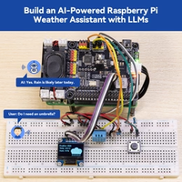 Kit de Laboratorio de IA Sunfounder para Raspberry Pi 5/4/3b+/zero 2w, Chatgpt Gemini Grok, Opencv Mediapipe, Kit de IA con Python Multi-llms