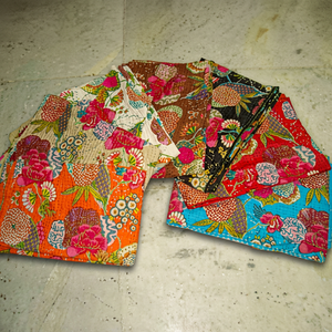 Venta al por mayor Lote Hecho a mano Vintage Sari Topical Kantha Indian Edredón - Product Image 1
