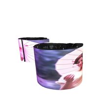 Écran LED pliable P3.91, flexible, couleur pleine, étanche, mur vidéo GOB, intérieur/extérieur, bureau, mariage, publicité mobile
