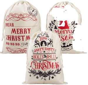 270032602 Bolsas de yute al por mayor para regalos de Navidad de Papá Noel. - Product Image 1