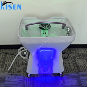 KISEN Évier de lavage portable sans plomberie avec LED, confortable, pour soins capillaires et spa, équipement pour salon de beauté - Product Image 3