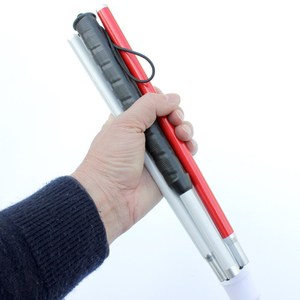 Bastón telescópico de aleación de aluminio de 126 cm con luz, plegable, para personas con discapacidad visual, equipo para el cuidado de la visión - Product Image 2