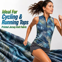 Tela de Jersey de Nailon de Bambú Estampada para Camisetas de Ciclismo y Running, Ligera, Suave, Tejido Deportivo, Suministro de Fábrica