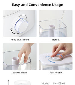 Temporizador de niebla caliente <span class=keywords><strong>y</strong></span> niebla fría digital Pantalla táctil 5L ABS Tanque Aire fresco Humidificador de vaporizador ultrasónico portátil - Product Image 4