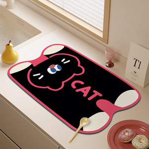 Cartoon Kitchen Mat Diatomaceous Earth Non Slip Novelty Shape Animal Print Absorbent Quick Drying Easy Clean - Product Image 4