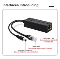 Répartiteur POE 24V vers DC 12V 1.2A, séparateur Non isolé 10/100Mbps, coque ABS pour caméra IP, AP sans fil, système de surveillance CCTV